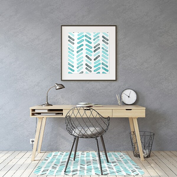 Tapis pour chaise de bureau Aquarelle à Herringbone