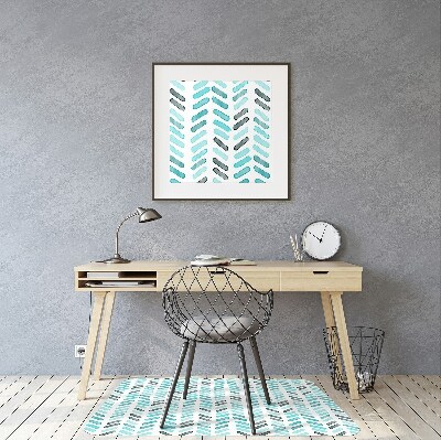 Tapis pour chaise de bureau Aquarelle à Herringbone