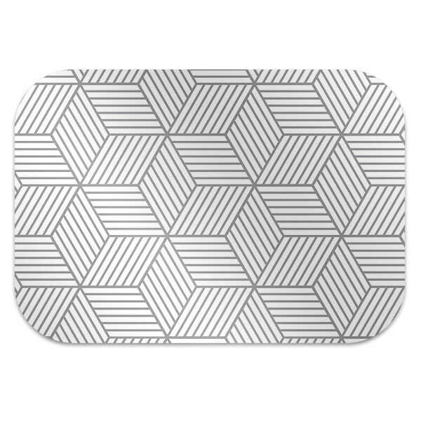 Tapis de chaise de bureau Cubes 3D gris