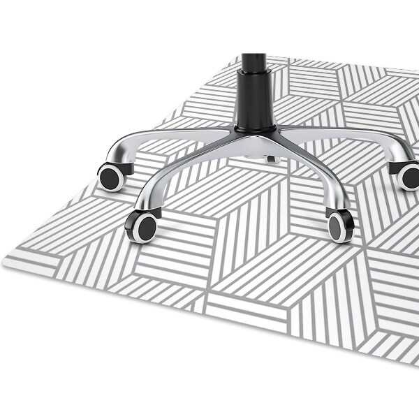 Tapis de chaise de bureau Cubes 3D gris