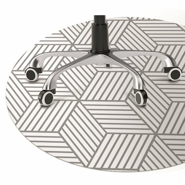 Tapis de chaise de bureau Cubes 3D gris