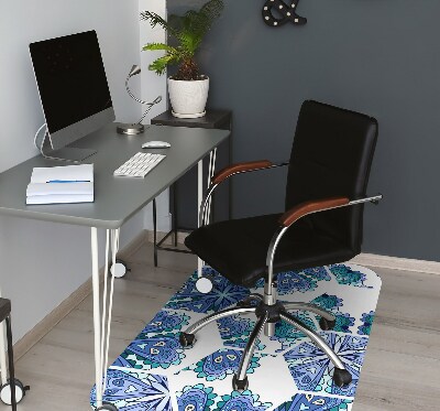 Tapis protection sol Fleurs hexagonales