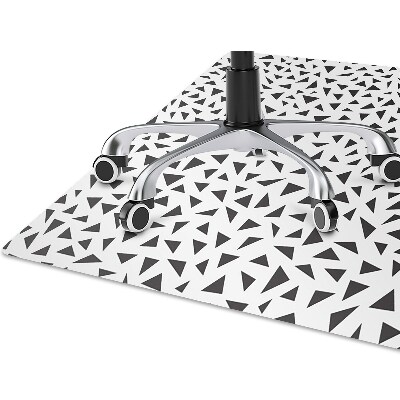 Tapis de chaise de bureau Triangles noirs