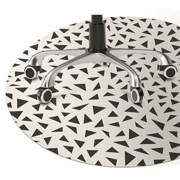 Tapis de chaise de bureau Triangles noirs