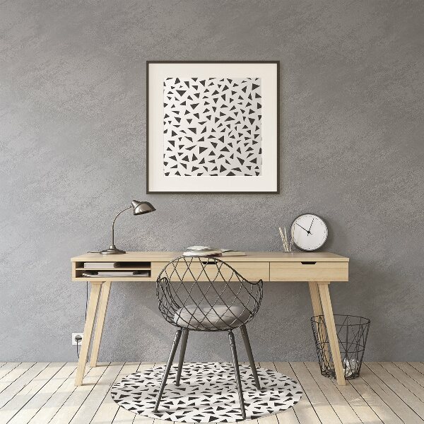 Tapis de chaise de bureau Triangles noirs