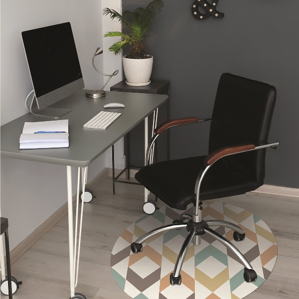 Tapis pour chaise de bureau Formes rétro