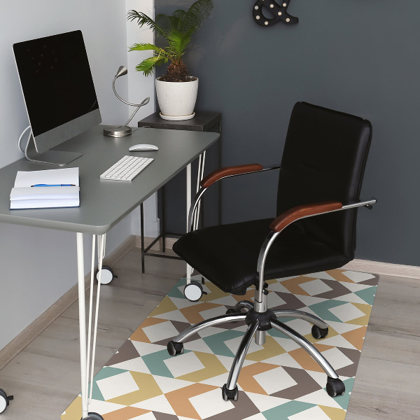 Tapis pour chaise de bureau Formes rétro