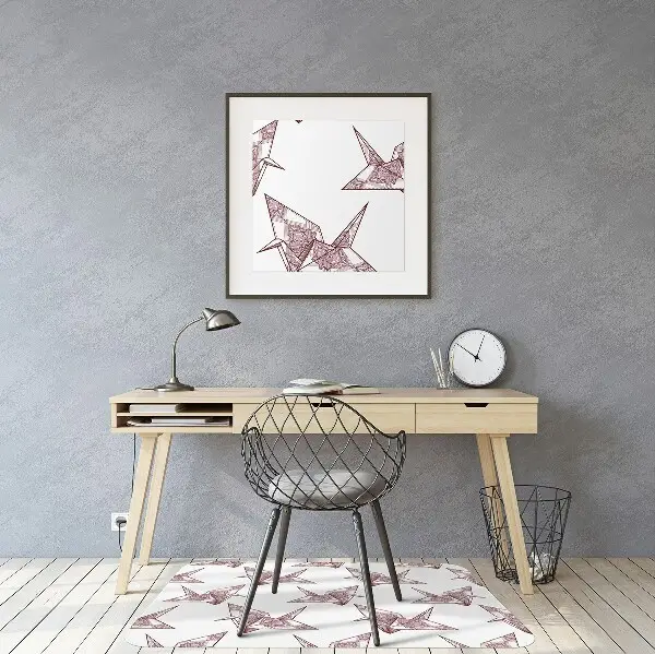 Tapis bureau Oiseaux origami