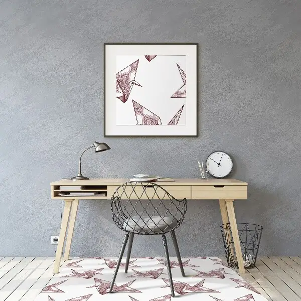 Tapis bureau Oiseaux origami