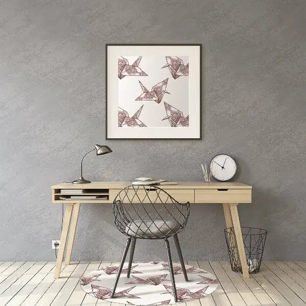 Tapis bureau Oiseaux origami