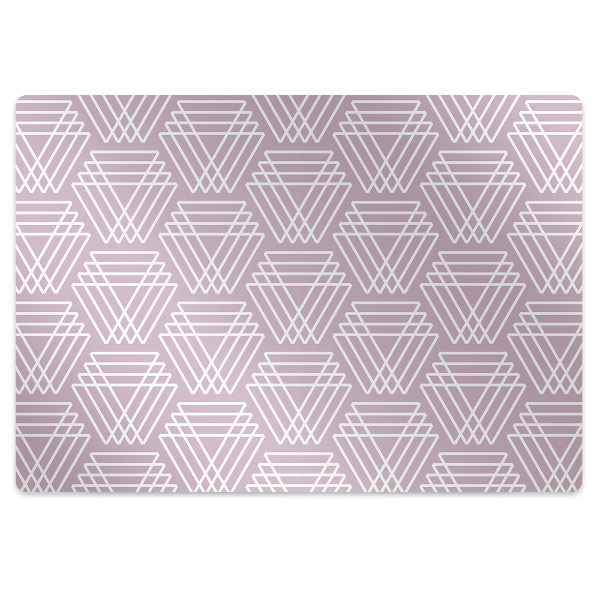 Tapis de chaise de bureau Triangles roses