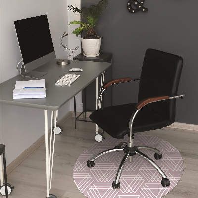 Tapis de chaise de bureau Triangles roses