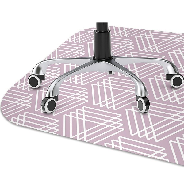 Tapis de chaise de bureau Triangles roses