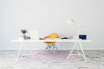 Tapis de chaise de bureau Triangles roses