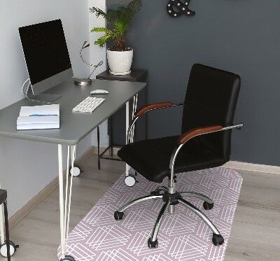 Tapis de chaise de bureau Triangles roses