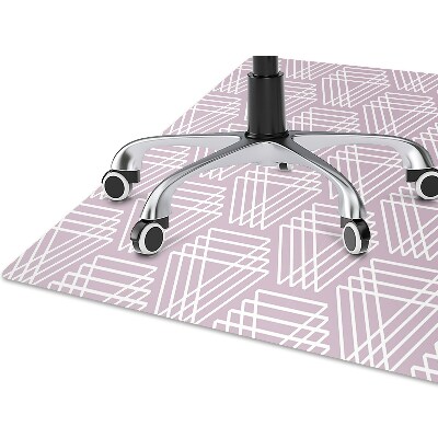 Tapis de chaise de bureau Triangles roses