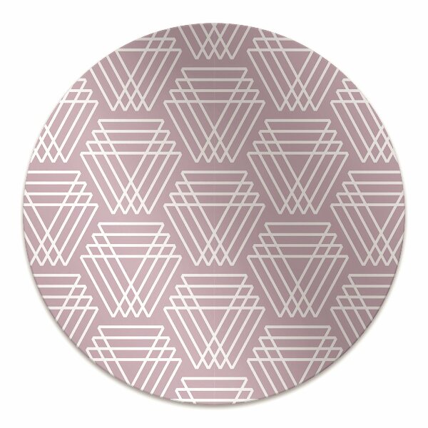 Tapis de chaise de bureau Triangles roses