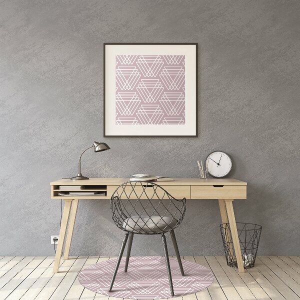Tapis de chaise de bureau Triangles roses