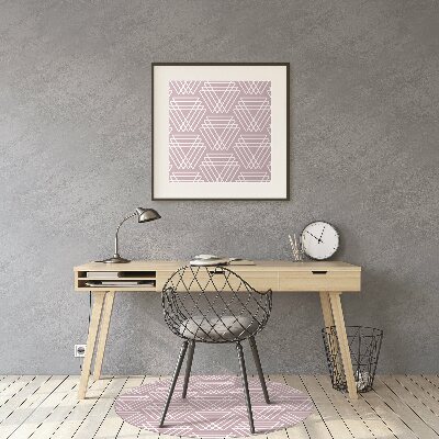 Tapis de chaise de bureau Triangles roses