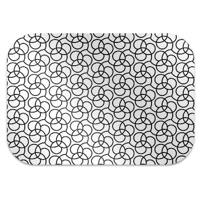 Tapis pour chaise de bureau Cercles noirs et blancs