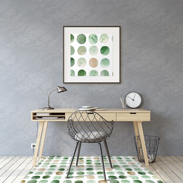 Tapis de chaise de bureau Points colorés