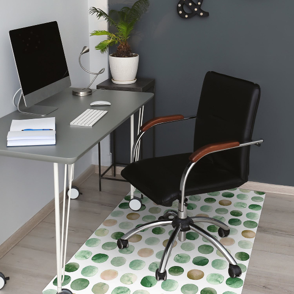 Tapis de chaise de bureau Points colorés