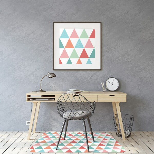 Tapis fauteuil bureau do biura Triangles colorés