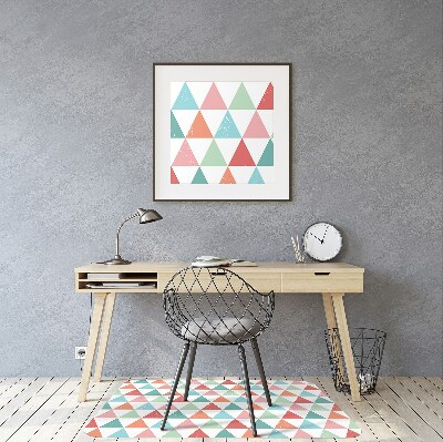 Tapis fauteuil bureau do biura Triangles colorés