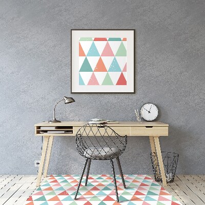 Tapis fauteuil bureau do biura Triangles colorés