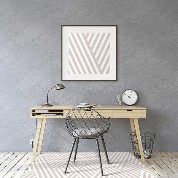Tapis pour chaise de bureau Modèle de lignes brisées