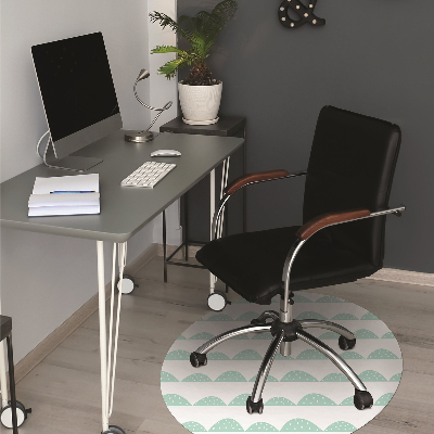 Tapis de chaise de bureau Collines vertes