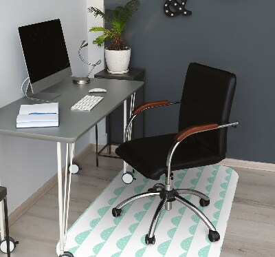 Tapis de chaise de bureau Collines vertes