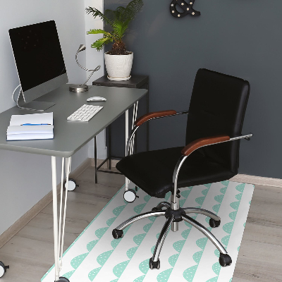 Tapis de chaise de bureau Collines vertes