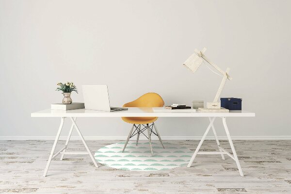 Tapis de chaise de bureau Collines vertes