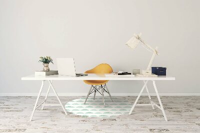 Tapis de chaise de bureau Collines vertes