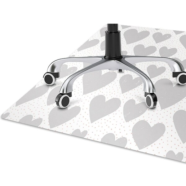 Tapis bureau Cœurs gris