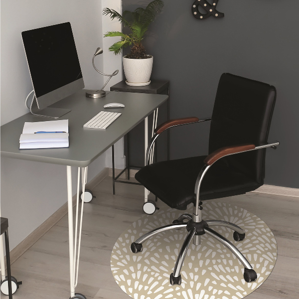 Tapis de chaise de bureau Beige larmes boho