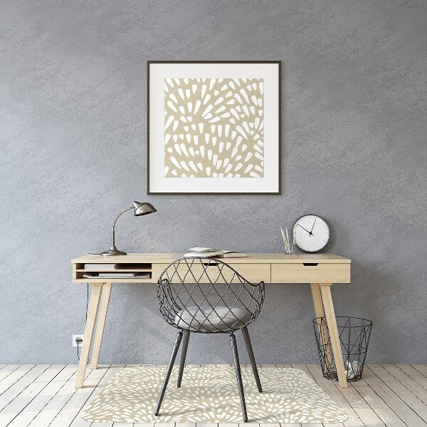 Tapis de chaise de bureau Beige larmes boho