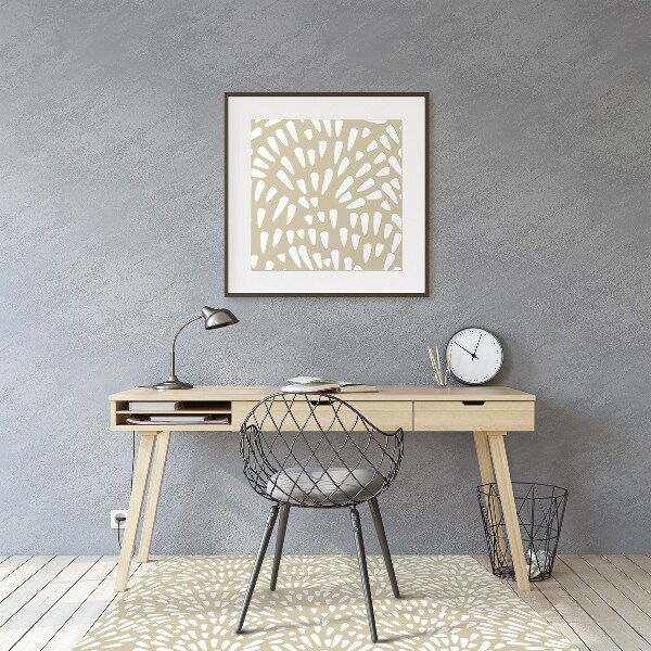 Tapis de chaise de bureau Beige larmes boho