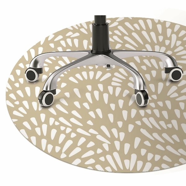 Tapis de chaise de bureau Beige larmes boho
