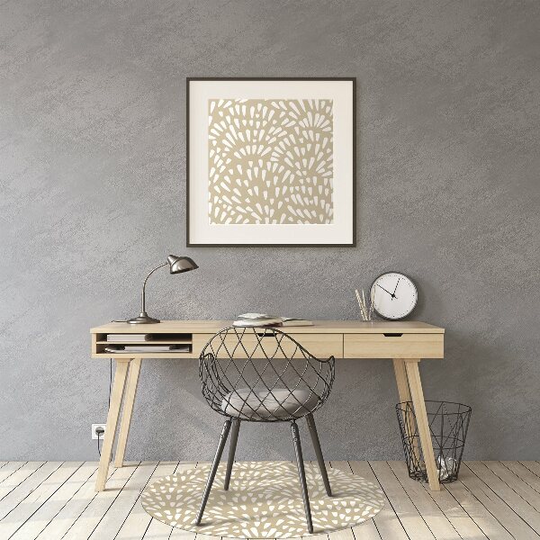 Tapis de chaise de bureau Beige larmes boho