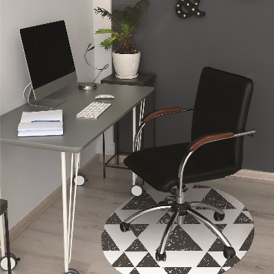 Tapis fauteuil bureau Triangles blancs blancs