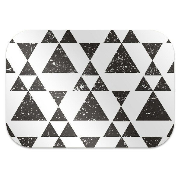 Tapis fauteuil bureau Triangles blancs blancs