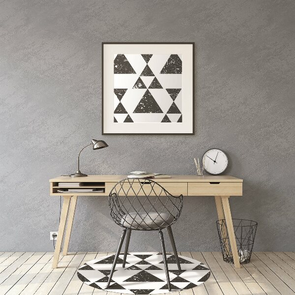 Tapis fauteuil bureau Triangles blancs blancs