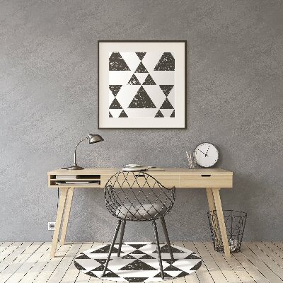 Tapis fauteuil bureau Triangles blancs blancs