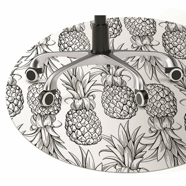 Tapis de chaise de bureau Ananas