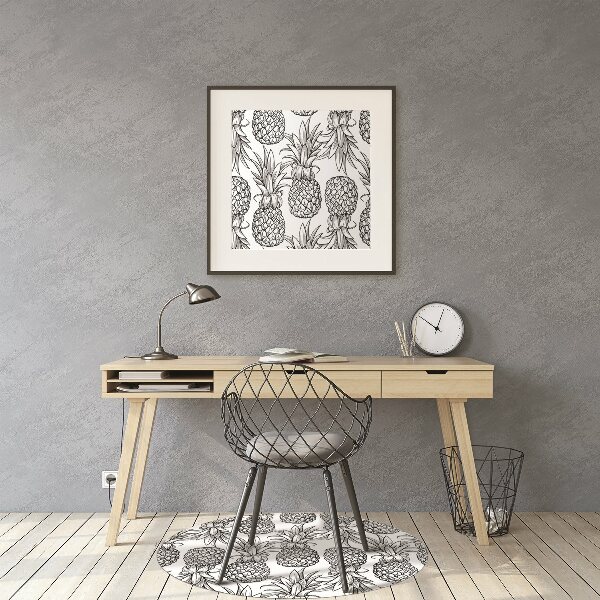 Tapis de chaise de bureau Ananas