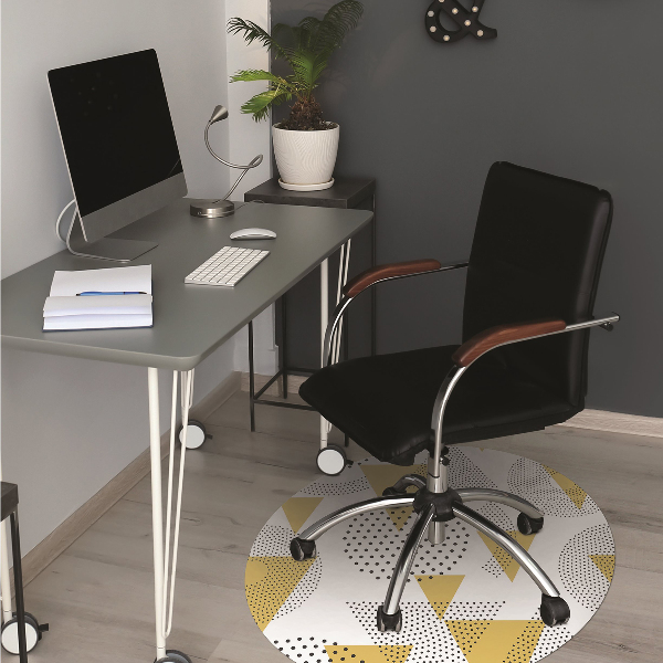 Tapis de chaise de bureau Roues et triangles