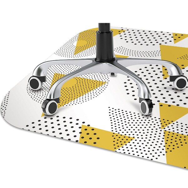 Tapis de chaise de bureau Roues et triangles