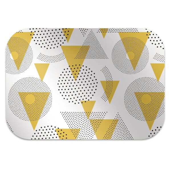 Tapis de chaise de bureau Roues et triangles